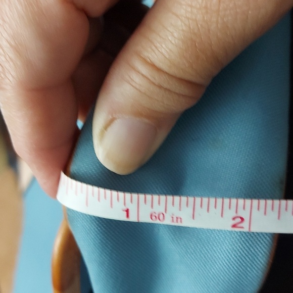 Coach blue and tan leather Trim messenger crossbody bag serial 6411 - Picture 13 of 13